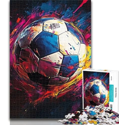 Puzzles für Erwachsene, Graffiti-Fußball-Puzzles für Erwachsene, 1000 Teile, Geburtstagsgeschenk, Geschenke, Wandkunst für Kinder ab 14 Jahren, 26x38cm Puzzles für Erwachsene, Graffiti-Fußball-Puzzles für Erwachsene, 1000 Teile, Geburtstagsgeschenk, Geschenke, Wandkunst für Kinder ab 14 Jahren, 26x38cm von GOIUYTGM