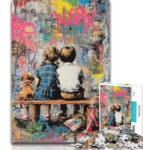 Puzzles für Erwachsene, Graffiti-Puzzles für Jungen und Mädchen, für Teenager, Spielzeug, Lernspiele, Stressabbau, Eltern-Kind-Interaktion, 26x38cm von GOIUYTGM