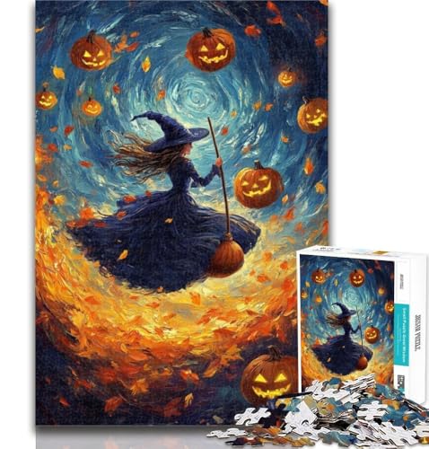 Puzzles für Erwachsene, Halloween-Hexe, Puzzles 1000 Teile, Geschenke für Erwachsene, Familienunterhaltungsspielzeug ganze Familie, 50x75cm Puzzles für Erwachsene, Halloween-Hexe, Puzzles 1000 Teile, Geschenke für Erwachsene, Familienunterhaltungsspielzeug ganze Familie, 50x75cm von GOIUYTGM