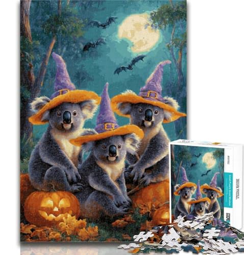 Puzzles für Erwachsene, Halloween-Tiere, Puzzles für Erwachsene, Spielzeug, Lernspiele, Stressabbau, tolle Geschenke und Spielzeuge, 50x75cm von GOIUYTGM