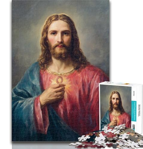 Puzzles für Erwachsene, Jesus Art Puzzles für Erwachsene 1000 Teile, Lernspielzeug und Spiele für Erwachsene und Jugendliche, 50x75cm von GOIUYTGM