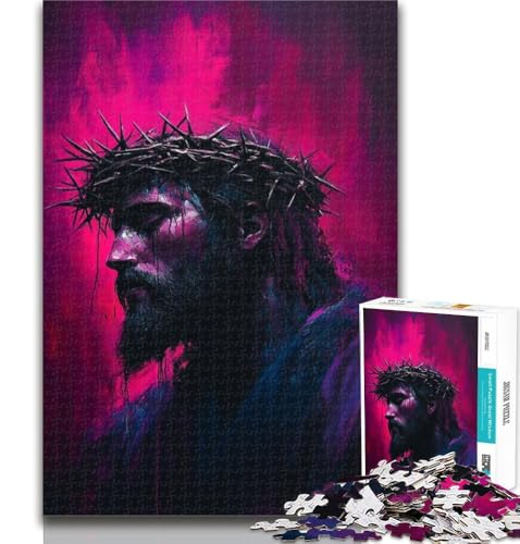 Puzzles für Erwachsene, Jesus-Puzzles für Erwachsene, 1000 Teile, Lernspielzeug und Spiele für Erwachsene und Jugendliche, 26x38cm von GOIUYTGM