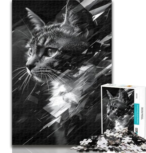 Puzzles für Erwachsene, Katzenkunst-Puzzles für Erwachsene, 1000 Teile, pädagogisches Spielzeug zum Stressabbau, tolle Geschenke und Spielzeuge, 50x75cm von GOIUYTGM