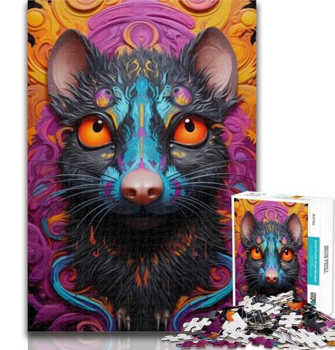 Puzzles für Erwachsene, Kunst, Tiermaus, Puzzles für Erwachsene, Spielzeug, Lernspiele, Stressabbau, tolle Geschenke und Spielzeuge, 26x38cm von GOIUYTGM