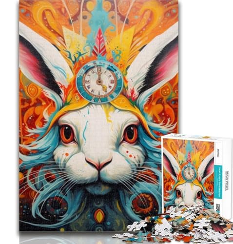 Puzzles für Erwachsene, Kunst-Kaninchen, Puzzles für Erwachsene, Spielzeug, Lernspiele, Stressabbau, tolle Geschenke und Spielzeuge, 50x75cm von GOIUYTGM