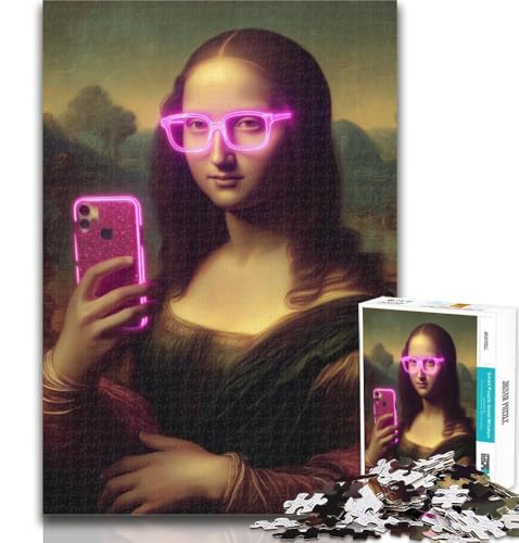 Puzzles für Erwachsene, Mona Lisa-Puzzles für Erwachsene, 1000 Teile, Familienspiel, Geburtstagsgeschenke Herausforderung, hoher Schwierigkeitsgrad, 26x38cm von GOIUYTGM