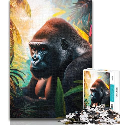 Puzzles für Erwachsene, Schimpansen-Puzzles für Erwachsene, Spielzeug, Lernspiele, Stressabbau, tolle Geschenke und Spielzeuge, 26x38cm Puzzles für Erwachsene, Schimpansen-Puzzles für Erwachsene, Spielzeug, Lernspiele, Stressabbau, tolle Geschenke und Spielzeuge, 26x38cm von GOIUYTGM