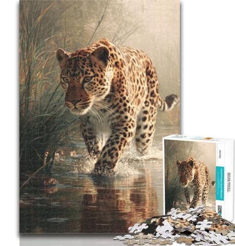 Puzzles für Erwachsene, Tier-Geparden-Puzzles für Erwachsene, Spielzeug, Lernspiele, Stressabbau, tolle Geschenke und Spielzeuge, 50x75cm von GOIUYTGM