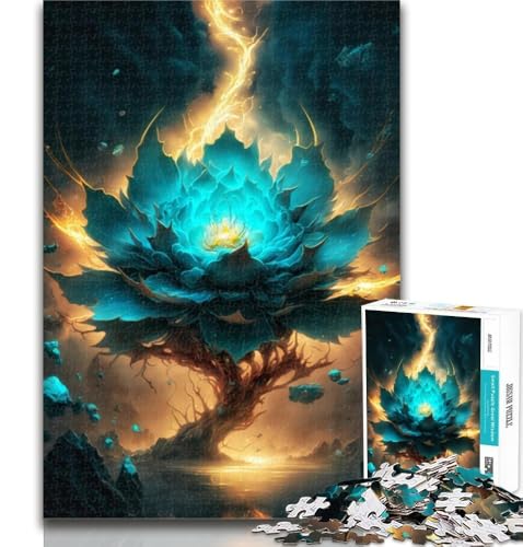 Puzzles für Erwachsene Galaxy Art Lotus Puzzles für Erwachsene 1000 Teile, Lernspielzeug und Spiele für Erwachsene und Jugendliche 50x75cm von GOIUYTGM