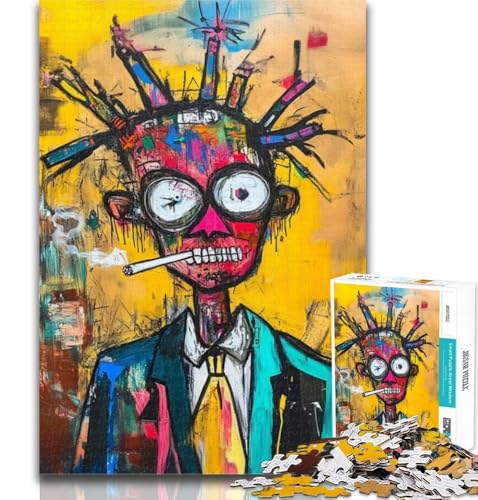 Puzzles für Erwachsene im Basquiat-Stil, Puzzles für Erwachsene, Spielzeug, Lernspiele, Stressabbau, tolle Geschenke und Spielzeuge, 50x75cm von GOIUYTGM