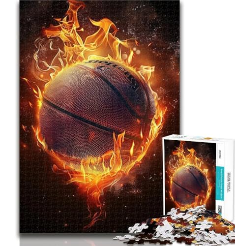 Puzzles für Erwachsene und Jugendliche, Basketball-Puzzle, Lernspiele, Heimdekoration, geeignet für die Schreibtischdekoration, 26x38cm von GOIUYTGM