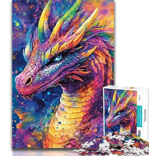 Puzzles für Erwachsene und Jugendliche, Drachen-Puzzle, Lernspiele, Heimdekoration, geeignet für die Schreibtischdekoration, 50x75cm Puzzles für Erwachsene und Jugendliche, Drachen-Puzzle, Lernspiele, Heimdekoration, geeignet für die Schreibtischdekoration, 50x75cm von GOIUYTGM
