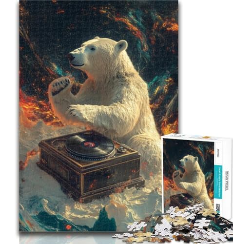 Puzzles für Erwachsene und Jugendliche, Eisbären-Puzzle, Lernspiele, Heimdekoration, geeignet für die Schreibtischdekoration, 26x38cm von GOIUYTGM