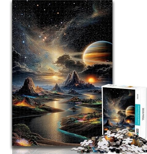 Puzzles für Erwachsene und Jugendliche, Fantasy-Landschaftspuzzle, Lernspiele, Heimdekoration, geeignet für die Schreibtischdekoration, 26x38cm von GOIUYTGM