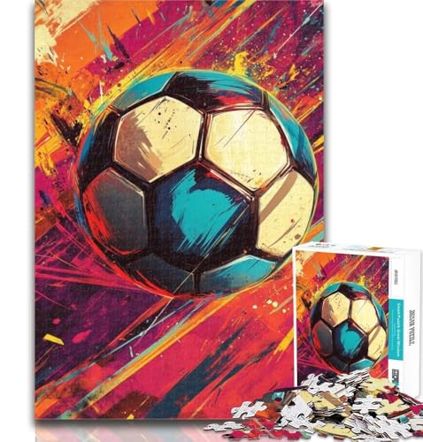 Puzzles für Erwachsene und Jugendliche, Fußball-Puzzle, Lernspiele, Heimdekoration, geeignet für die Schreibtischdekoration, 26x38cm von GOIUYTGM