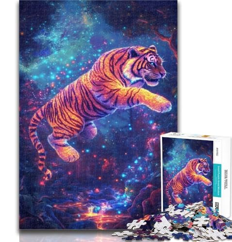 Puzzles für Erwachsene und Jugendliche, Galaxy Tiger Jigsaw, Lernspiele, Heimdekoration, geeignet für die Schreibtischdekoration, 26x38cm Puzzles für Erwachsene und Jugendliche, Galaxy Tiger Jigsaw, Lernspiele, Heimdekoration, geeignet für die Schreibtischdekoration, 26x38cm von GOIUYTGM