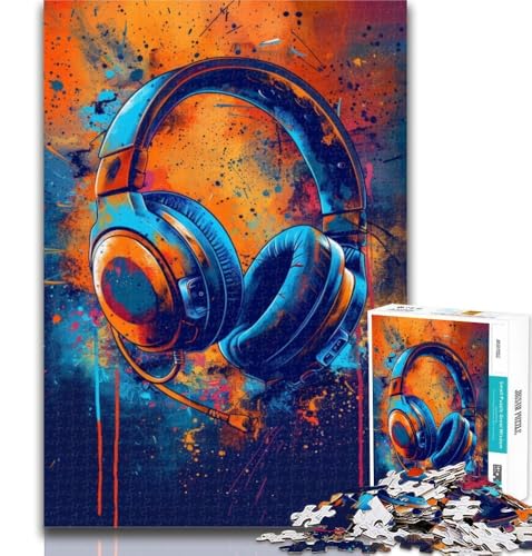 Puzzles für Erwachsene und Jugendliche, Gaming-Headset, Puzzle, Lernspiele, Heimdekoration, geeignet für die Schreibtischdekoration, 26x38cm von GOIUYTGM