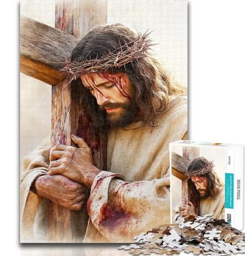 Puzzles für Erwachsene und Jugendliche, Jesus-Puzzle für Teenager, anspruchsvolles Spiel für alle, für Frauen, Geschenke für Männer, 26x38cm von GOIUYTGM