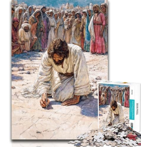 Puzzles für Erwachsene und Jugendliche, Jesus-Puzzle für Teenager, anspruchsvolles Spiel für alle, für Frauen, Geschenke für Männer, 50x75cm von GOIUYTGM