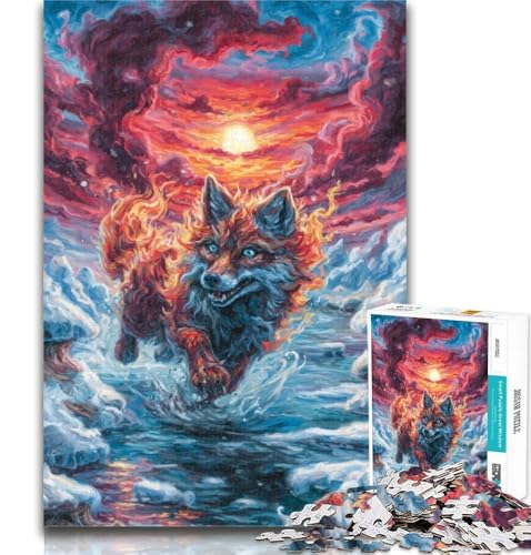 Puzzles für Erwachsene und Jugendliche, Mysterious Fox Jigsaw, Lernspiele, Heimdekoration, geeignet für die Schreibtischdekoration, 50x75cm Puzzles für Erwachsene und Jugendliche, Mysterious Fox Jigsaw, Lernspiele, Heimdekoration, geeignet für die Schreibtischdekoration, 50x75cm von GOIUYTGM