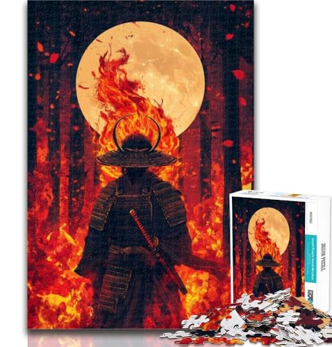 Puzzles für Erwachsene und Jugendliche, Ninja unter dem Mond, Lernspiele, Heimdekoration, geeignet für die Schreibtischdekoration, 26x38cm von GOIUYTGM