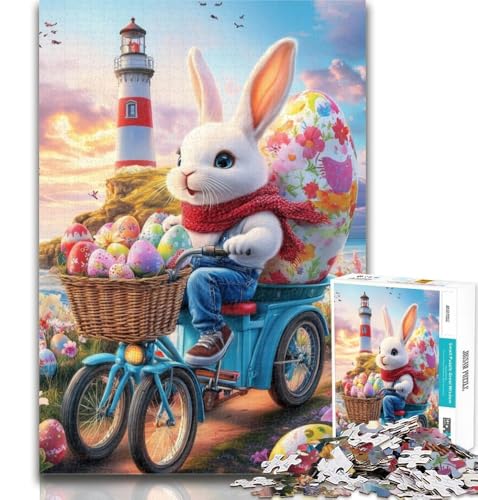 Puzzles für Erwachsene und Jugendliche, Osterhasen-Puzzle, Lernspiele, Heimdekoration, geeignet für die Schreibtischdekoration, 26x38cm von GOIUYTGM