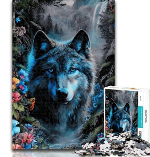 Puzzles für Erwachsene und Jugendliche, Wolfs-Puzzle, Lernspiele, Heimdekoration, geeignet für die Schreibtischdekoration, 26x38cm von GOIUYTGM