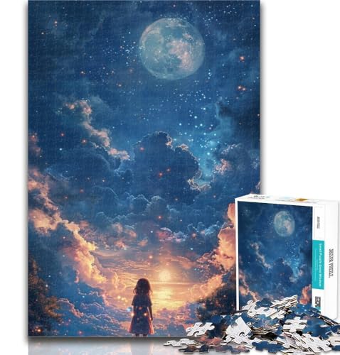 Puzzles für Erwachsene und Jugendliche, wunderschönes Anime-Landschaftspuzzle, Lernspiele, Heimdekoration, geeignet für die Schreibtischdekoration, 26x38cm von GOIUYTGM