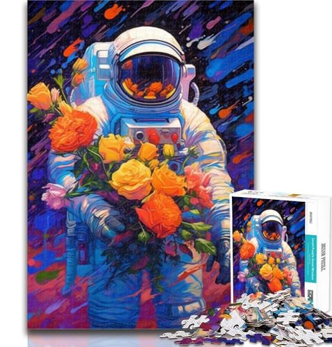 Puzzles für Jugendliche, Blumen-Astronauten-Puzzles für Erwachsene, 1000 Teile, Spielzeug, Lernspiele, Stressabbau, Stärkung der Liebe zwischen Paaren, 26x38cm Puzzles für Jugendliche, Blumen-Astronauten-Puzzles für Erwachsene, 1000 Teile, Spielzeug, Lernspiele, Stressabbau, Stärkung der Liebe zwischen Paaren, 26x38cm von GOIUYTGM