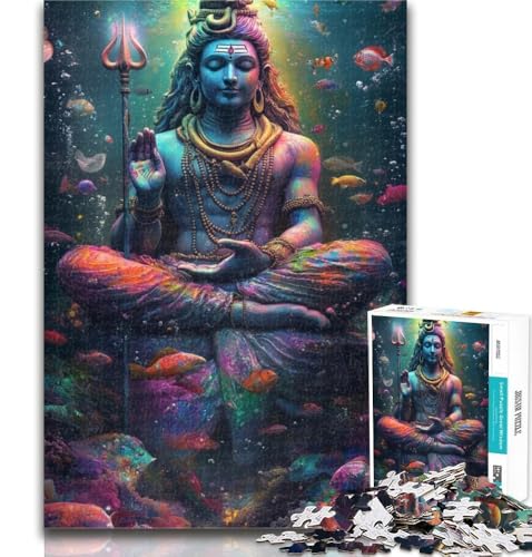 Puzzles für Teenager, 1000 Teile, Buddha-Puzzles für Erwachsene, pädagogisches Spielzeug zum Stressabbau, tolle Geschenke und Spielzeuge, 26x38cm von GOIUYTGM