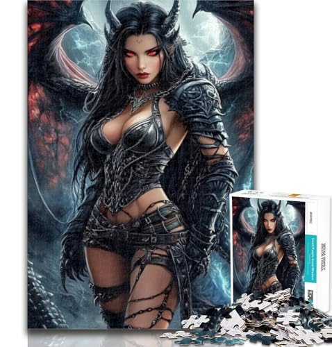Puzzles für Teenager, Anime-Drachenmädchen, Puzzles für Erwachsene, Lernspiele, Heimdekoration, Geschenk für die ganze Familie, 26x38cm von GOIUYTGM