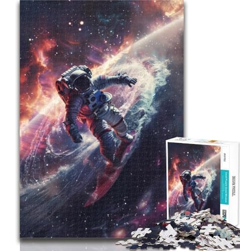 Puzzles für Teenager, Astronauten-Puzzle für Erwachsene, 1000 Teile, Familienspiel, Stressabbau, schwierige Herausforderung, Wichtelgeschenke, 26x38cm von GOIUYTGM