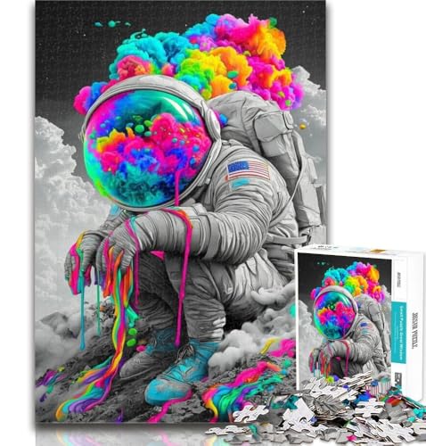 Puzzles für Teenager, Astronautentraum, Puzzles für Erwachsene, Lernspiele, Heimdekoration, Geschenk für die ganze Familie, 26x38cm von GOIUYTGM