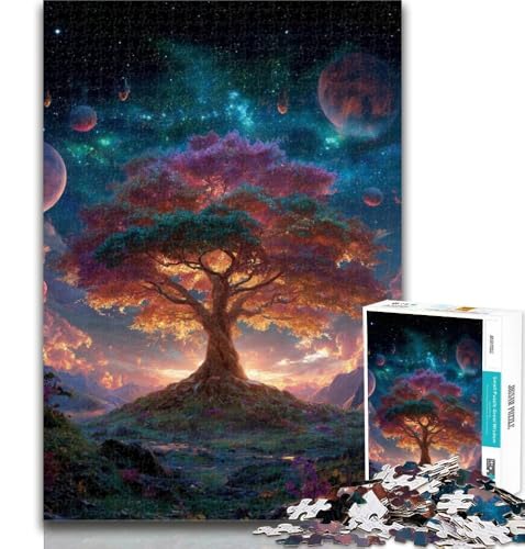 Puzzles für Teenager, Baum des Lebens, Puzzles für Erwachsene, Lernspiele, Heimdekoration, Geschenk für die ganze Familie, 50x75cm von GOIUYTGM