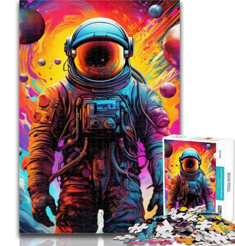 Puzzles für Teenager, Bunte Astronauten, 1000 Teile, Puzzle für Teenager, Spielzeug, Lernspiele, stressabbauende Wanddekoration, 26x38cm von GOIUYTGM