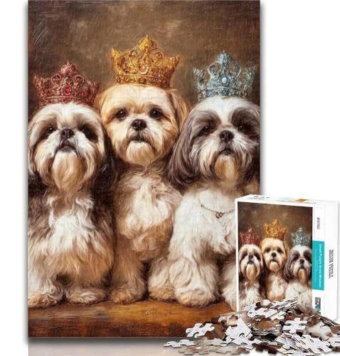 Puzzles für Teenager, DREI Hunde, Puzzles für Erwachsene, Lernspiele, Heimdekoration, Geschenk für die ganze Familie, 50x75cm von GOIUYTGM