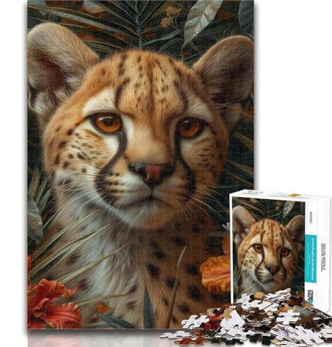 Puzzles für Teenager, Dschungel-Leoparden-Puzzles für Teenager, 1000 Teile, Spielzeug, Lernspiele, Stressabbau, einzigartige Heimdekoration und Geschenke, 50x75cm von GOIUYTGM