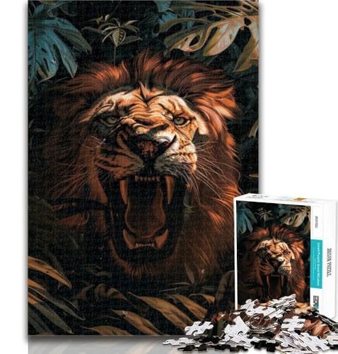 Puzzles für Teenager, Dschungellöwe, Puzzles für Erwachsene, Lernspiele, Heimdekoration, Geschenk für die ganze Familie, 50x75cm Puzzles für Teenager, Dschungellöwe, Puzzles für Erwachsene, Lernspiele, Heimdekoration, Geschenk für die ganze Familie, 50x75cm von GOIUYTGM