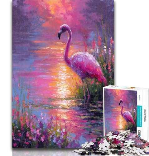 Puzzles für Teenager, Flamingo-Puzzles für Erwachsene, Lernspiele, Heimdekoration, Geschenk für die ganze Familie, 50x75cm von GOIUYTGM
