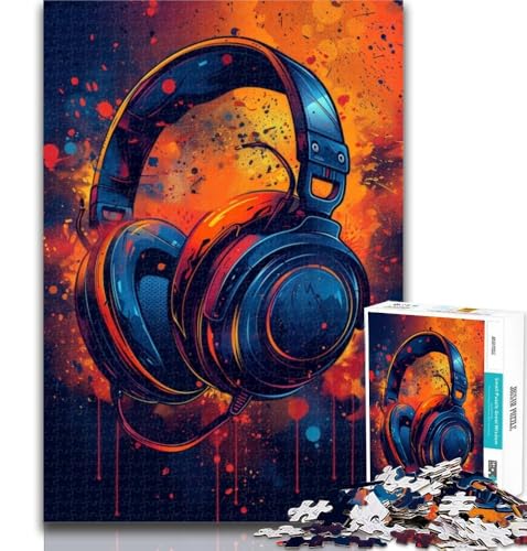 Puzzles für Teenager, Gaming-Headset, Puzzles für Erwachsene, Lernspiele, Heimdekoration, Geschenk für die ganze Familie, 50x75cm von GOIUYTGM