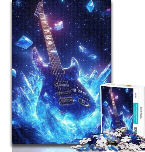 Puzzles für Teenager, Gitarren-Puzzles für Erwachsene, 1000, Spielzeug, Lernspiele, Stressabbau, Wunschliste mit Weihnachtsmann, 50x75cm von GOIUYTGM