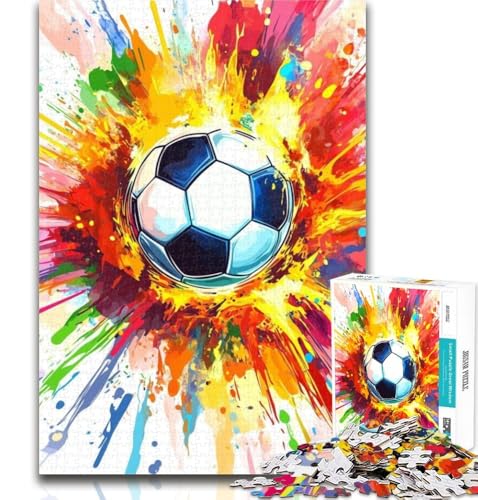 Puzzles für Teenager, Graffiti-Fußball-Puzzles für Erwachsene, anspruchsvolles Spielspielzeug, ganze Familie, 26x38cm Puzzles für Teenager, Graffiti-Fußball-Puzzles für Erwachsene, anspruchsvolles Spielspielzeug, ganze Familie, 26x38cm von GOIUYTGM