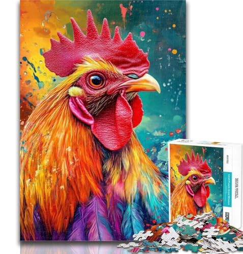 Puzzles für Teenager, Hahn-Puzzles für Erwachsene, anspruchsvolles Spielspielzeug, ganze Familie, 26x38cm von GOIUYTGM