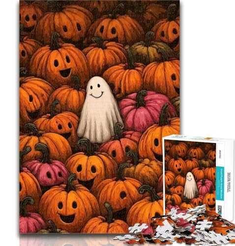 Puzzles für Teenager, Halloween-Kürbisseele, Puzzles für Erwachsene, 1000 Teile, Spielzeug, Lernspiele, Stressabbau, Stärkung der Liebe zwischen Paaren, 26x38cm von GOIUYTGM