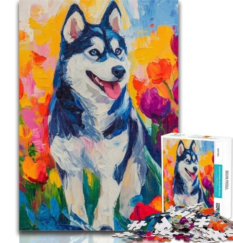 Puzzles für Teenager, Husky, 1000 Teile, Puzzle für Teenager, Spielzeug, Lernspiele, Stressabbau, Wanddekoration, 50x75cm von GOIUYTGM