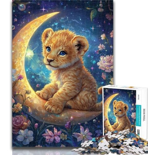 Puzzles für Teenager, Löwenjunges, Teenager-Puzzle, für Lernspiele, Herausforderungsspielzeug, als Geschenk für die ganze Familie, 26x38cm von GOIUYTGM