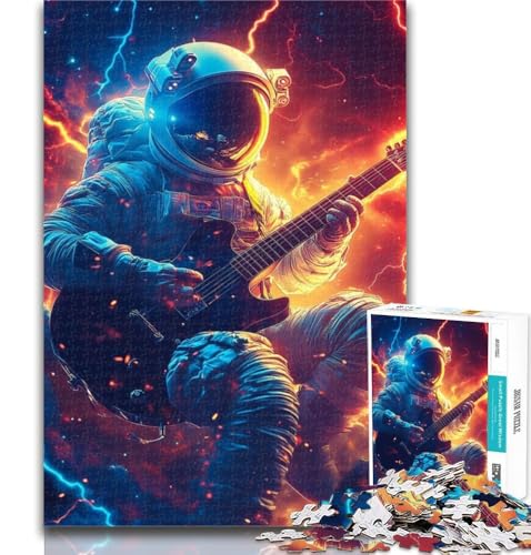 Puzzles für Teenager, Musik-Astronauten-Puzzles 1000 Teile für Erwachsene, künstlerische Wanddekoration und Geburtstagsgeschenkidee für Freunde, Home Office, 26x38cm von GOIUYTGM