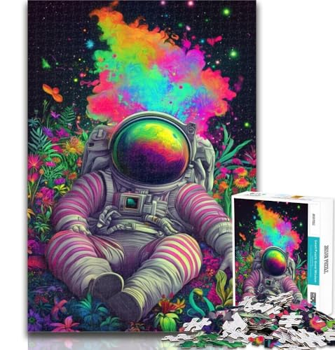 Puzzles für Teenager, Psychedelische Astronauten-Puzzles für Erwachsene, Lernspiele, Heimdekoration, Geschenk für die ganze Familie, 50x75cm von GOIUYTGM