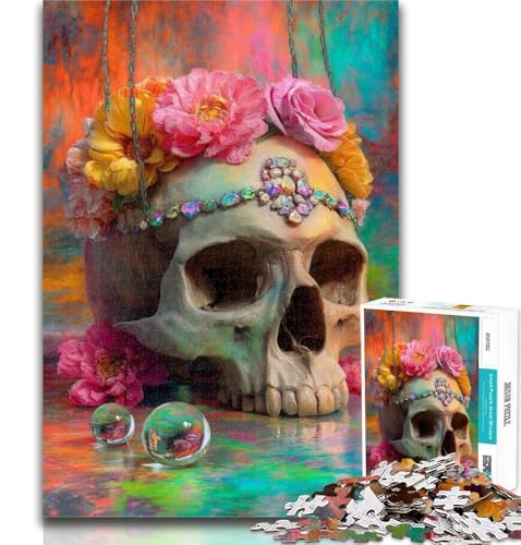 Puzzles für Teenager, Skelettkunst, Puzzles für Erwachsene, Lernspiele, Heimdekoration, Geschenk für die ganze Familie, 26x38cm von GOIUYTGM