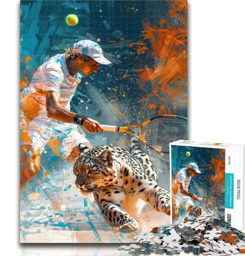 Puzzles für Teenager, Tennisspieler, Teenager-Puzzle, für Lernspiele, Herausforderungsspielzeug, als Geschenk für die ganze Familie, 26x38cm von GOIUYTGM